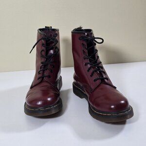 Dr. Martens 1460 The Original Boots US M 9 L 10 Cherry Red Smooth Leather 8 Eye